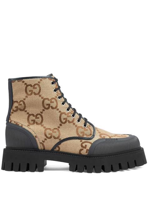 gucci lace up combat boots|gucci thigh high boots sale.